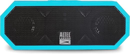 Altec Lansing Jacket H2O 2 - Waterproof Bluetooth Speaker with 3.5mm Aux Port, IP67 Certified & Floats in Water, Compact & Portable Speaker for Travel & Outdoor Use, 8 Hour Playtime