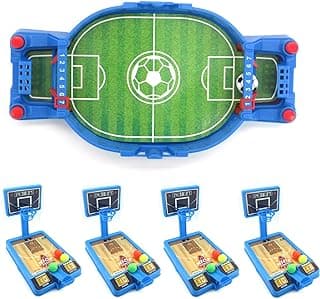 Mini Foosball & Basketball Shooting Game Table Tabletop Soccer Football for Sports & Outdoors Competition Multicolor image