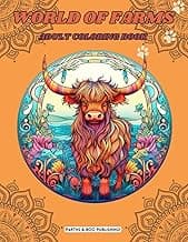 World of Farms: Farm Animal Coloring Book for Adults With 50 Unique Farmyard Designs to Color (World of Color: 50 Page Animal Themed Coloring Books for Adults) image