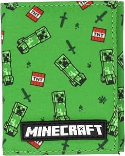 Minecraft Creeper Toss Polyester Tri-Fold Wallet Multi-Colored Licensed image