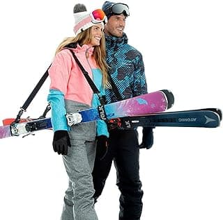 Volk Ski Strap and Pole Carrier - 2 Sets per Pack - Skiing Accessory for Easy Transportation of Your Ski Gear - Feel Comfortable Walking to and From the Mountain - Adjustable Size image