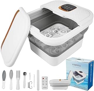 UNIFULL Collapsible Foot Spa Bath with Heat, Motorized Massager, Touch Screen, Foot Pedicure Kit, Temperature Control, Pedicure Foot Spa, Foot Bath image