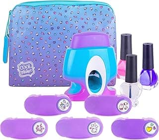 U-nique Nail Polish Set with Portable Stamper - 5 Design Pods (Flamingo, Unicorn, Cupcake, Cat, Heart) Age 8+