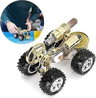 Gugxiom Hot Air Stirling Engine, Stirling Engine Kit, Toy Engine, Car Engineer Generator Model Science Experiment Physical Car Toy, Educational Toy for Teenagers Adults Learning
