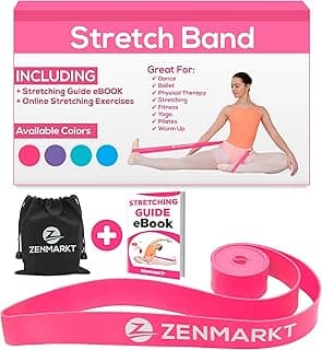 Zenmarkt Ballet Stretch Bands for Flexibility and Strength - Stretch Bands Ideal to Have as Dance Equipment in Every Competition - Suitable for Gymnastics, Cheerleading, and Pilates Training image