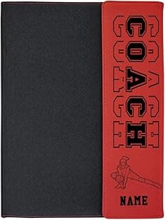 Women's Volleyball Coach Personalized Portfolio Notebook | Volleyball Coach, Volleyball, Leather Canvas Portfolio, Refillable Notepad Gift, Custom Engraved Business Journal image