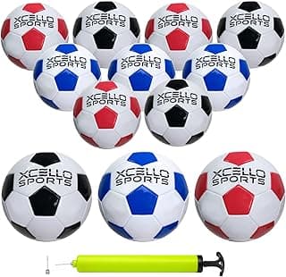 Soccer Ball Size 3 Assorted Graphics (Navy, Black, Red) with Pump (Pack of 12) image