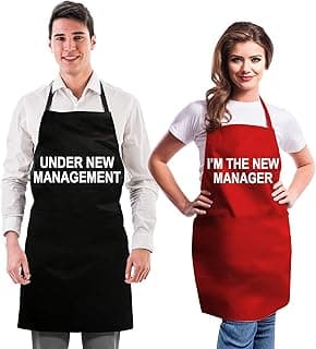 Funny Couple Aprons - Anniversary, Bridal Shower, Birthday, Wedding, Engagement Kitchen Gift Set for Him Her Girlfriend