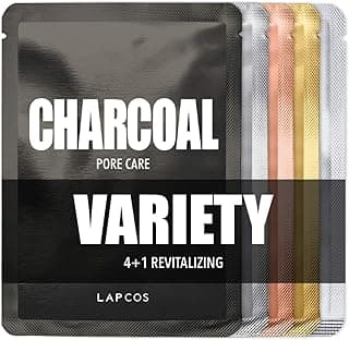 LAPCOS Revitalizing Variety Pack Sheet Masks, Daily Face Masks, Hydrate & Nourish Skin, Korean Skincare Favorite, 5-Pack image