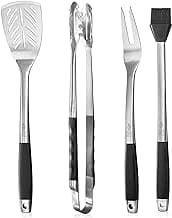 4-Piece Stainless Steel BBQ Tool Utensil Set - Professional Grade Barbecue Accessories image