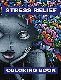 Stress Relief Coloring Book For Adults: Motivational Phrases & Words image