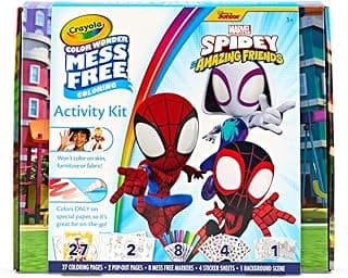 Crayola Color Wonder Spidey and His Amazing Friends Kit, Mess Free Coloring, Spiderman Coloring Pages & Stickers, Spiderman Toy, Kids Gift image