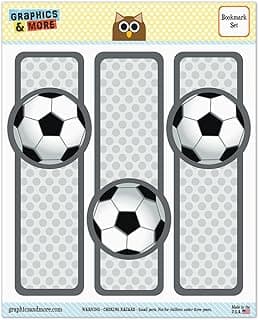 Set of 3 Glossy Laminated Bookmarks - Sports and Hobbies - Soccer Ball Football image