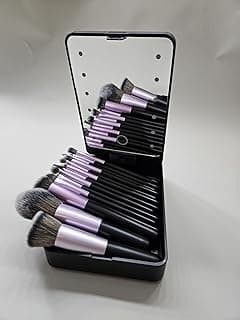 Makeup Brush Set, Assorted Sizes and Shapes, Multiple Pieces, Black image