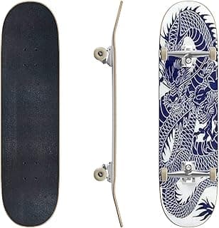 Skateboards Japanese Style Dragon Illustration I Designed an Oriental Dragon A Classic Concave Skateboard Cool Stuff Teen Gifts Longboard Extreme Sports for Beginners and Professionals image