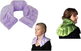 Herbal Concepts Neck & Shoulder Wrap Bundle – Olive Color with Lavender Scent, Hot/Cold Therapy, Weighted Heating Pad for Pain Relief image
