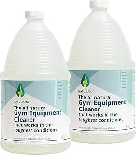 Naturama Yoga Mat Cleaner - Eco-Friendly Gym Equipment Cleaner, Works Great On Exercise Machines, Mats, Sports Gear. Cleans sweat without slippery residue. unscented and Hypoallergenic. (1G x 2) image