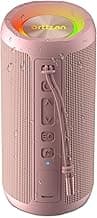 Ortizan Wireless Portable Bluetooth Speaker, IPX7 Waterproof, Dustproof and Rustproof, Powerful 24W Sound, Enhanced Bass, 30 Hour Battery, 360° Party Light, and Stereo Pairing (BT 5.3), Gifts - Pink