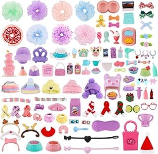 for LPS Pet Dress-Up Toy Accessories Set - 55pcs Doll Accessories for Dachshund & Shorthair Cats - Kids Toy Bundle with Hats, Wings, Laptop & Chair - Perfect for Imaginative Play