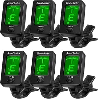 Guitar Tuner Clip On Ukulele Tuner for Guitar Bass Ukulele Violin Tuner (6 Pack) image