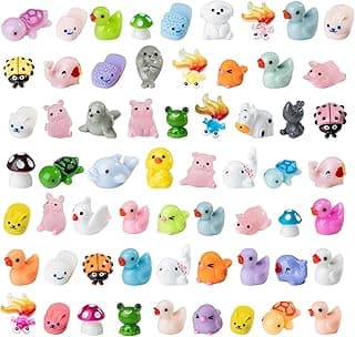 110pc Mini Resin Animal Figurines Set - Fairy Garden & Desktop Decor, Eco-Friendly Collectible Gift | Vibrant Miniature Resin Animals for Animals Lovers and DIY