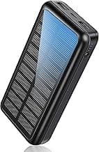 Portable Charger, Solar Power Bank 30000mAh with 2 USB 5V 2.1A Outputs, Compact External Battery Pack for Cell Phone Tablet Charging, Outdoor Camping, Vacation image