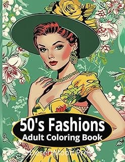 50's Fashions: Adult Coloring Book image
