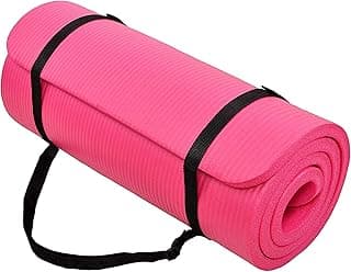 BalanceFrom Exercise Yoga Mat for Home Workout, 1” Thick, Optional Blocks & Knee Pad image