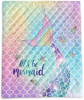 Camping Blanket, Windproof and Waterproof Outdoor Blanket for Boys Girls, Mermaid Tail Printed Blanket for Cold Weather Camping Hiking Picnics and Traveling(Mermaid S)
