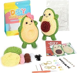 YOYOExment Crochet Kit for Beginners Crochet Starter Kit with Step-by-Step Video Tutorials Learn to Crochet Amigurumi Stuffed Animals Crochet Animal kit DIY Knitting Supplies(40%+ Yarn Content) image