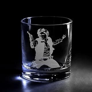 HAN SOLO Engraved 11oz Whiskey Rocks Glass | Great Sci-Fi Gift for Movie Fans & Space Adventure Lovers | Unique Barware | Perfect for Birthdays, Christmas, Father’s Day, Home Bar & Man Cave Setup