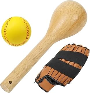 Baseball Glove Break-in kit, One-Piece Structure Baseball & Softball Glove Mallet, Glove Wrap Band, Bouncy Practice Ball, Baseball Mitts Shaping Hammer for Adult Youth Catchers image