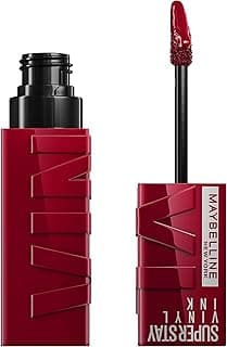 Maybelline Super Stay Vinyl Ink Longwear No-Budge Liquid Lipcolor Makeup, Highly Pigmented Color and Instant Shine, Royal, Deep Wine Red Lipstick, 0.14 fl oz, 1 Count image