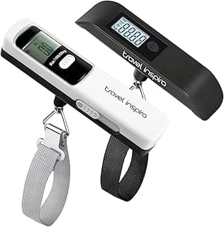 travel inspira Luggage Scale, Travel Essentials, Portable Digital Hanging Baggage Scale for Travel, Suitcase Weight Scale image
