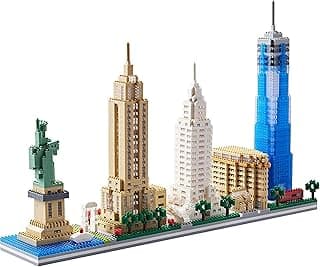 Architecture New York City, New York Skyline Model Kit-with 3452 pcs+ Micro Mini Blocks, Collection Building Set Architectural Model Toys Great Gifts for Kids & Adults image