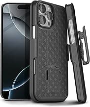 MOTIVE for iPhone 16 Pro Holster Case, Belt Clip Case for iPhone 16 Pro, Shell Holster Combo 16 Pro, Slim Rugged Drop Shockproof Protective Cover with Kickstand (6.3") | Ranger Series