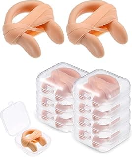 7 Pieces Swimming Nose Clip Silicone Nose Plug Protector with Elastic Rope for Kids and Adults Swimming Using