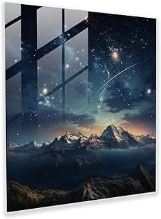 Accurate Constellations Glass Print - Star Map, Modern Art, Glass Wall Art, Home Decoration, 20" x 20" image
