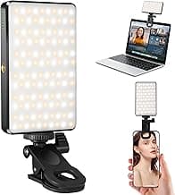 120 LED Selfie Light, Phone Light, 3000Mah Rechargeable Clip Video Light, Adjusted 3 Light Modes, for Phone, Camera, Laptop, iPad, Light for Phone for Selfie, Video Conference, TikTok, Vlog image