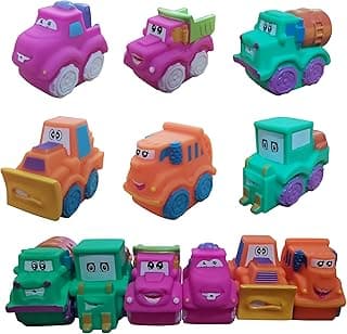 Soft Car Toys for Toddlers for 1-3，Squirts Baby and Toddler Bath Toy，Floating Bathtub Squirter Toys for Baby Shower Bath Tub Pool