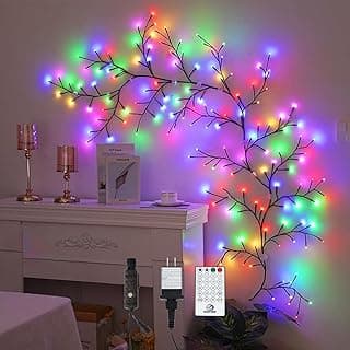 Enchanted Willow Vine Lights with Remote – 144 LEDs 7.9FT DIY LED Branch Lights for Bedroom, Living Room & Party, 18 RGB Colors, Voice Control, 11 Modes, Cottagecore Home Decor Wall Light image