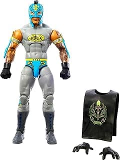 Mattel WWE Elite Collection Top Picks Action Figure & Accessories Set, Rey Mysterio 6-inch Collectible with Articulation & Interchangeable Parts image