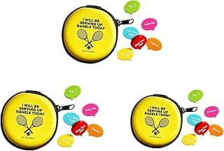 Tennis Vibration Dampener in Funny Zipper Gift Pack (Pack of 6). Best Shock Absorber for Your Racket and Strings image