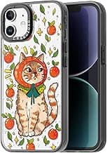 Compatible for iPhone 11 Case Cute Aesthetic - Durable Fashion Funny Phone Case - Girly Kitty Cat Pattern Print Cover Design for Woman Girl 6.1 inches Black image