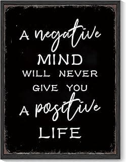 Motivational Framed Canvas Wall Art Inspirational Quote Sayings Prints Encouraging Positive Posters Painting Office Home Decor 11x14 Inch - Black Framed image