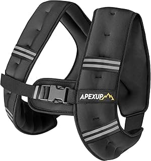 APEXUP Weighted Vest Men 5lbs/10lbs/15lbs/20lbs/25lbs/30lbs Weights with Reflective Stripe, Weighted vest for Women Workout Equipment for Strength Training Running image