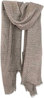 Solid Color Oversized Frayed Wool Blend Textured Knit Warm Fashion Scarf Wrap Shawl Fashion Trendy image