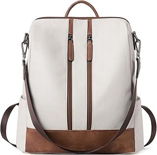 Leather Backpack Purse for Women Convertible Large Travel Ladies Designer Fashion Casual College Shoulder Bag image