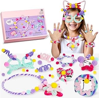 ROOCHKD Arts and Crafts Jewelry Making Kit, Multi-Colored Chenille Stems, Art Supplies DIY Pipe Cleaners Crafts Projects and Decorations Class Activity for Kids Birthday Exchange Gifts Party Favors