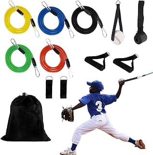 Baseball Resistance Bands Pitching, Baseball Resistance Trainer, Training Aid for Baseball Softball Pitchers to Build Arm Strength